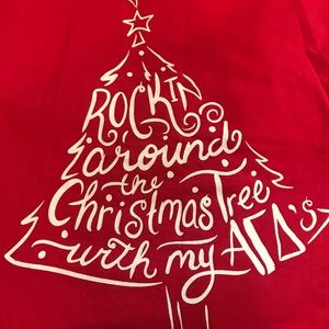 alpha gamma delta christmas party t-shirt